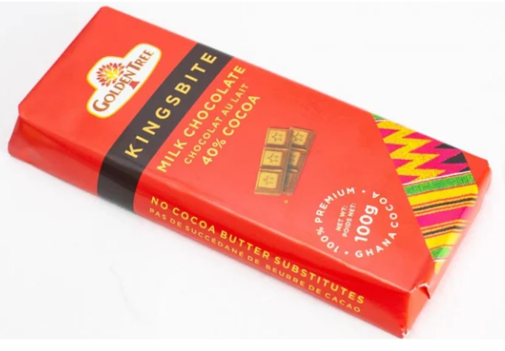 “Mother’s Day Promo” 100g ( Big Size) Golden Tree Milk Chocolate Kingsbite – 40% Ghana Cocoa image 0